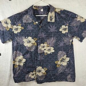 Palmwave Hawaii Mens 2XL 100% Cotton Short Sleeve Button Up Tropical Shirt